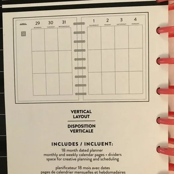 The Happy Planner Classic 18 Month Vertical Layout Hello Darling - Picture 11 of 12